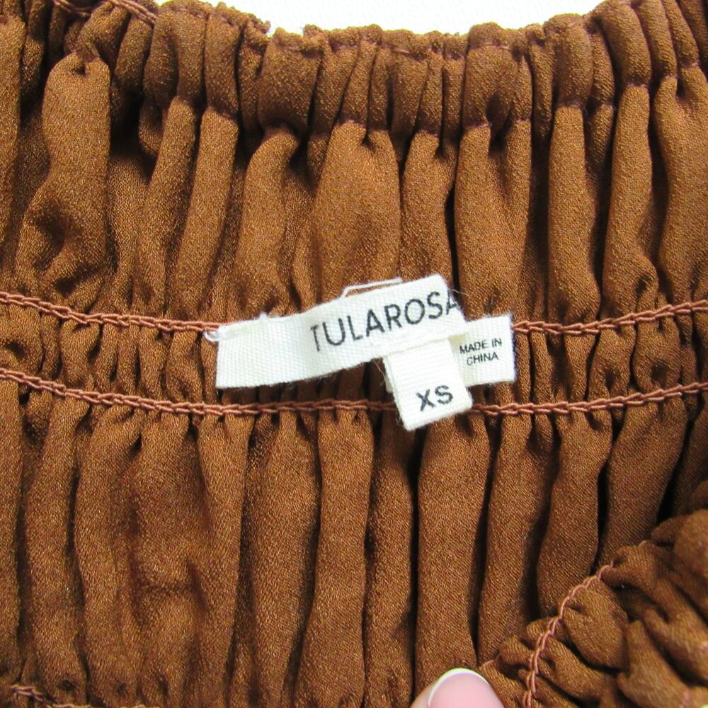 Tularosa Lyndy Brown Polka Dots Baby Doll Mini Dress Size XS - Picture 4 of 6